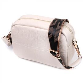 Придбати Якісна жіноча сумка з натуральної м'якої шкіри Vintage 22317 Біла, image , характеристики, відгуки