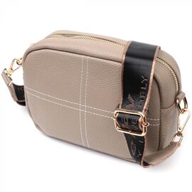 Придбати Ідеальна жіноча сумка з натуральної м'якої шкіри Vintage 22318 Бежева, image , характеристики, відгуки