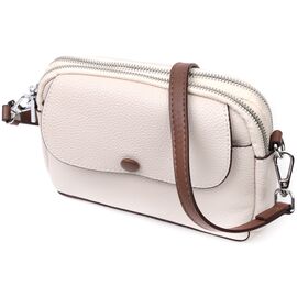 Купить Маленькая повседневная сумка для женщин из натуральной кожи Vintage 22323 Белая, фото , характеристики, отзывы