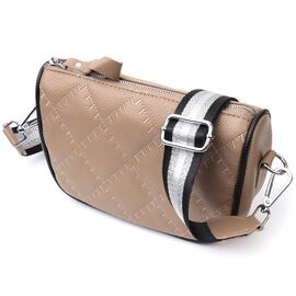 Купить Полукруглая сумка кросс-боди для женщин из натуральной кожи Vintage 22392 Бежевая, фото , характеристики, отзывы