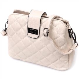 Придбати Вишукана сумка для стильних жінок із натуральної шкіри Vintage 22414 Біла, image , характеристики, відгуки