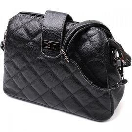 Придбати Чудова сумка для стильних жінок із натуральної шкіри Vintage 22415 Чорна, image , характеристики, відгуки