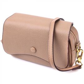 Купить - Стильная женская сумка с клапаном из натуральной кожи Vintage 22432 Бежевый, фото , характеристики, отзывы
