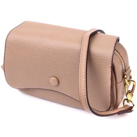 Купить Стильная женская сумка с клапаном из натуральной кожи Vintage 22432 Бежевый, фото , характеристики, отзывы