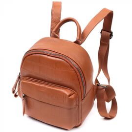Придбати Невеликий стильний рюкзак з натуральної шкіри Vintage 22433 Коричневий, image , характеристики, відгуки