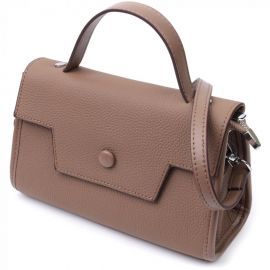 Купить Женская сумка с геометрическим клапаном из натуральной кожи Vintage 22630 Коричневая, фото , характеристики, отзывы