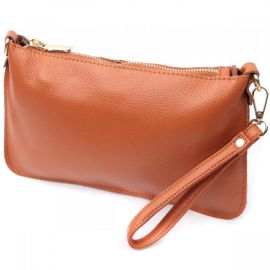 Купить Универсальная женская сумка-клатч с двумя ремнями из натуральной кожи Vintage 22645 Рыжая, фото , характеристики, отзывы