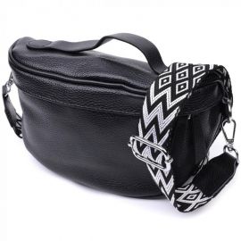 Купить Женская сумка через плечо в классическом цвете из натуральной кожи Vintage 22655 Черный, фото , характеристики, отзывы