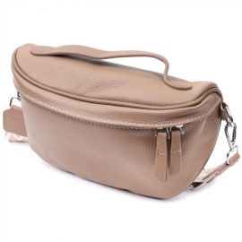 Купить Летняя женская сумка через плечо в классическом цвете из натуральной кожи Vintage 22657 Бежевая, фото , характеристики, отзывы