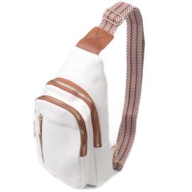 Купить Топовая слинг сумка для женщин из экокожи Vintage 22746 Белый, фото , характеристики, отзывы