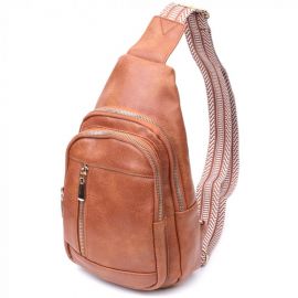 Купить Интересная слинг сумка для женщин из экокожи Vintage 22749 Рыжий, фото , характеристики, отзывы
