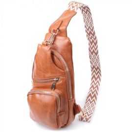 Купить Стильная женская слинг сумка через плечо из экокожи Vintage 22751 Рыжий, фото , характеристики, отзывы