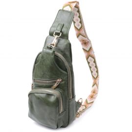 Купить Трендовая женская слинг сумка через плечо из экокожи Vintage 22755 Зеленый, фото , характеристики, отзывы