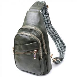 Купить Удобная женская сумка с одной лямкой через плечо из экокожи Vintage 22756 Зеленый, фото , характеристики, отзывы