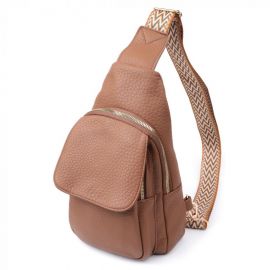 Купить Практичная женская сумка с одной лямкой через плечо из крупнозернистой экокожи Vintage 22764 Коричневый, фото , характеристики, отзывы