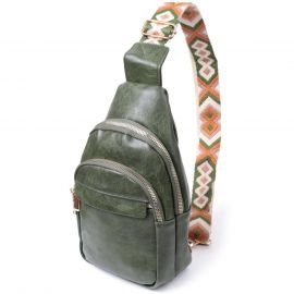 Купить Сумка компактного размера с одной лямкой через плечо из гладкой экокожи Vintage 22771 Зеленый, фото , характеристики, отзывы