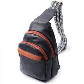 Купить Удобная женская сумка через плечо с отверстием для наушников из экокожи Vintage 22787 Черный, фото , характеристики, отзывы