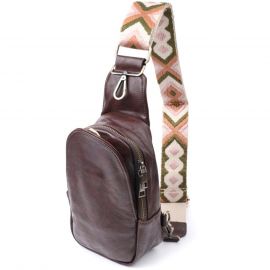 Купить Удобная сумка через плечо в модном цвете из экокожи Vintage 22794 Коричневый, фото , характеристики, отзывы