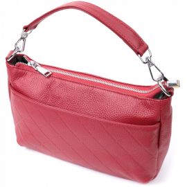 Купить Женская сумка среднего размера на три отделения из натуральной кожи Vintage 22803 Красный, фото , характеристики, отзывы