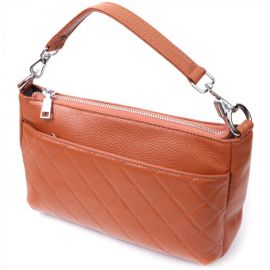 Купить Сумка для женщин среднего размера на три отделения из натуральной кожи Vintage 22804 Рыжий, фото , характеристики, отзывы