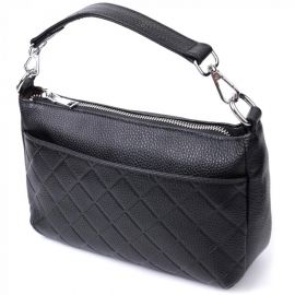 Купить Элегантная сумка для женщин на три отделения из натуральной кожи Vintage 22805 Черный, фото , характеристики, отзывы
