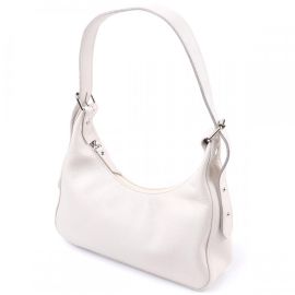 Купить Сумка багет с регулируемым ремнем из натуральной кожи Shvigel 22831 Бежевая, фото , характеристики, отзывы