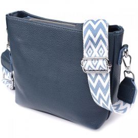 Купить Повседневная женская сумка на плечо из натуральной кожи Vintage 22911 Голубой, фото , характеристики, отзывы