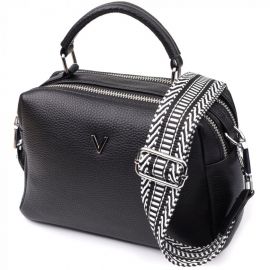 Купить Женская сумка на два отделения из натуральной кожи Vintage 22919 Черный, фото , характеристики, отзывы