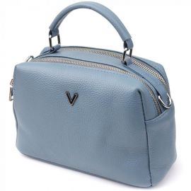 Купить Женская сумка с двумя секциями из натуральной кожи Vintage 22920 Голубой, фото , характеристики, отзывы