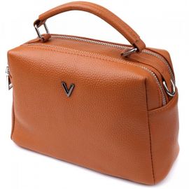 Купить Женская сумка из натуральной кожи с двойным внутренним пространством Vintage 22921 Рыжий, фото , характеристики, отзывы