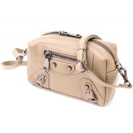 Купить Компактная сумка для женщин из натуральной кожи Vintage 22924 Бежевый, фото , характеристики, отзывы