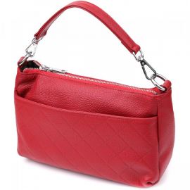 Купить Женская кожаная сумка с двумя удобными ремешками Vintage 22927 Красный, фото , характеристики, отзывы