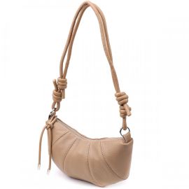 Купить Женская полукруглая сумка из натуральной кожи Vintage 22933 Бежевый, фото , характеристики, отзывы