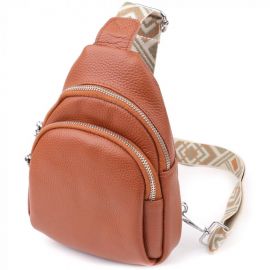 Купить Женская кожаная сумка слинг Vintage 22938 Коричневый, фото , характеристики, отзывы