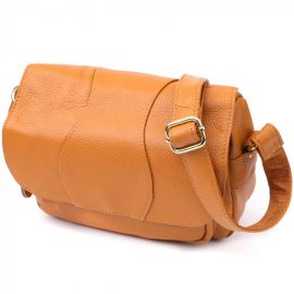 Купить Вместительная повседневная сумка из натуральной кожи для женщин Vintage 22968 Рыжий, фото , характеристики, отзывы