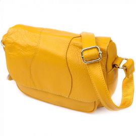 Купить Кожаная сумка для женщин на каждый день Vintage 22969 Желтый, фото , характеристики, отзывы