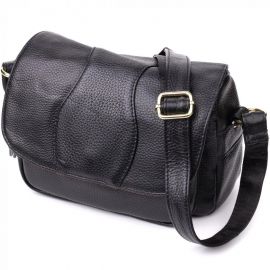 Купить Качественная сумка из натуральной кожи для стильных женщин Vintage 22972 Черный, фото , характеристики, отзывы