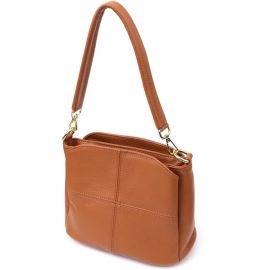 Купить Женская сумка на три отделения из натуральной кожи Vintage 22975 Рыжий, фото , характеристики, отзывы