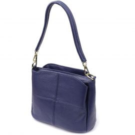Купить Женская сумка из натуральной кожи с тремя отделениями Vintage 22976 Синий, фото , характеристики, отзывы