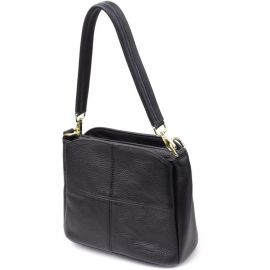 Купить Классическая кожаная сумка для женщин с тремя отделениями Vintage 22978 Черный, фото , характеристики, отзывы