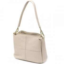 Купить Женская кожаная сумка с тремя секциями Vintage 22980 Белый, фото , характеристики, отзывы