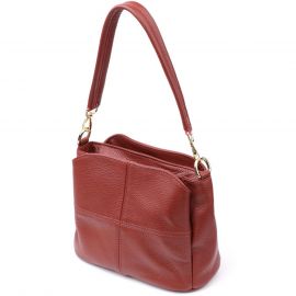 Купить Женская кожаная сумка с тремя секциями Vintage 22981 Красный, фото , характеристики, отзывы