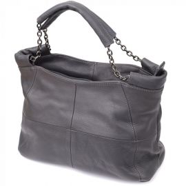 Купить Повседневная сумка для женщин из натуральной кожи Vintage 22989 Серый, фото , характеристики, отзывы