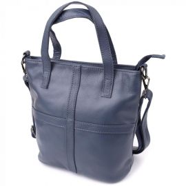 Купить Красивая женская сумка из натуральной кожи Vintage 22995 Синий, фото , характеристики, отзывы