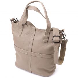 Купить Женская сумка с ручками из натуральной кожи Vintage 22996 Серый, фото , характеристики, отзывы