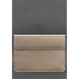 Придбати - Шкіряний чохол-конверт на магнітах для MacBook 15 дюйм Світло-бежевий, image , характеристики, відгуки