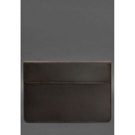 Купить - Шкіряний чохол-конверт на магнітах для MacBook 15 дюйм Темно-коричневий, фото , характеристики, отзывы