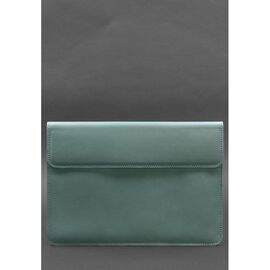Купить - Кожаный чехол-конверт на магнитах для MacBook Pro 15-16'' Бирюзовый, фото , характеристики, отзывы