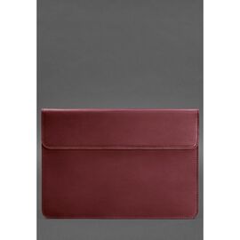 Купить - Кожаный чехол-конверт на магнитах для MacBook Pro (макбук) 15-16'' Бордовый Crazy Horse, фото , характеристики, отзывы