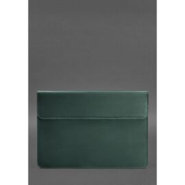 Придбати - Шкіряний чохол-конверт на магнітах для MacBook 14 Зелений Crazy Horse, image , характеристики, відгуки
